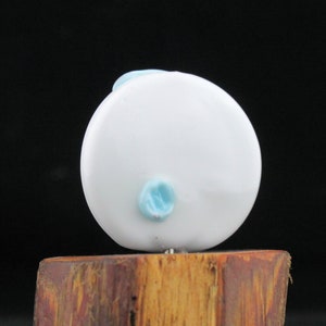 Lampwork Glass Good Witch Focal Blue Pink image 2