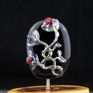 Lampwork Glass Entangled Roses Focal image 1