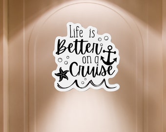 Imanes de crucero Accesorios de crucero para niñas Bachelorette Cruise Squad Decoraciones de puertas de crucero Cruise Life Family Cruise Door Magnet Door Sign