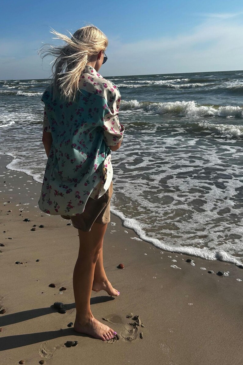 Silk shirt, Button up shirt, Floral print shirt, Business casual shirt, Holiday wear, Men silk shirt, Women silk shirt