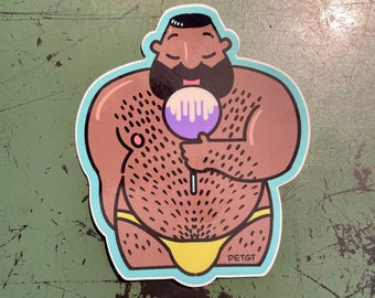 Bear with Ice Cream Sticker