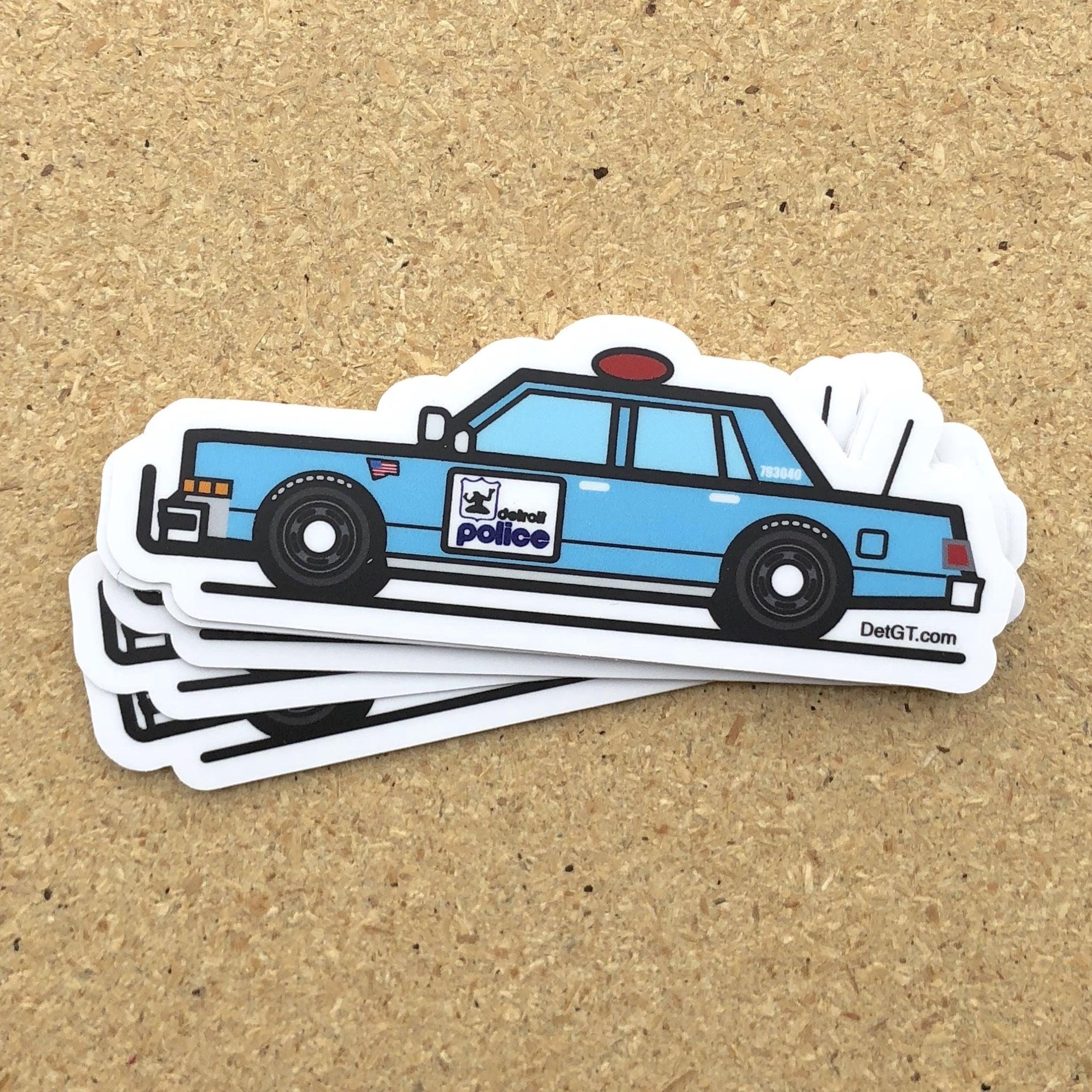 Classic Detroit Police Cruiser - Sticker - Etsy