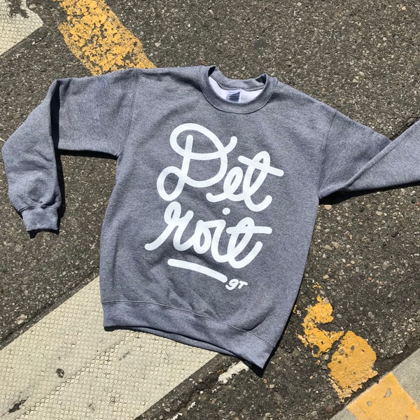 Sweat-shirt College Américain Detroit - Typographie Michigan - Coupe Classique - Cadeau Décontracté - 4