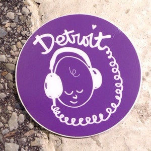 Detroit Headphone sticker image 1