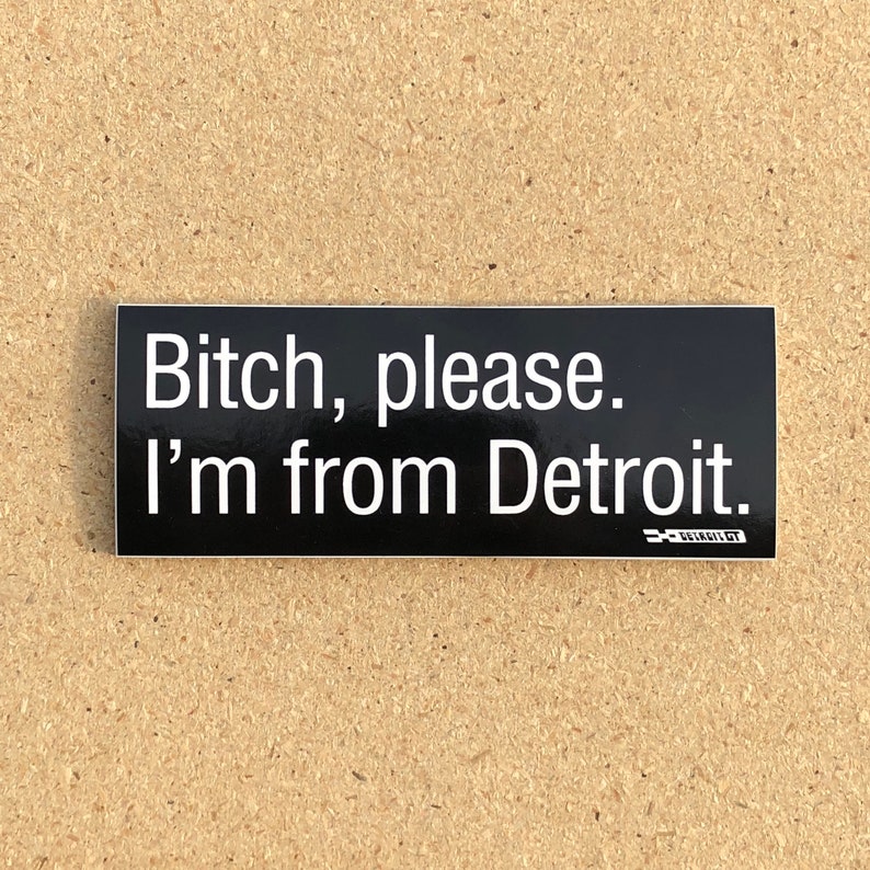 Zicke bitte. Ich komme aus Detroit. Aufkleber Bild 2