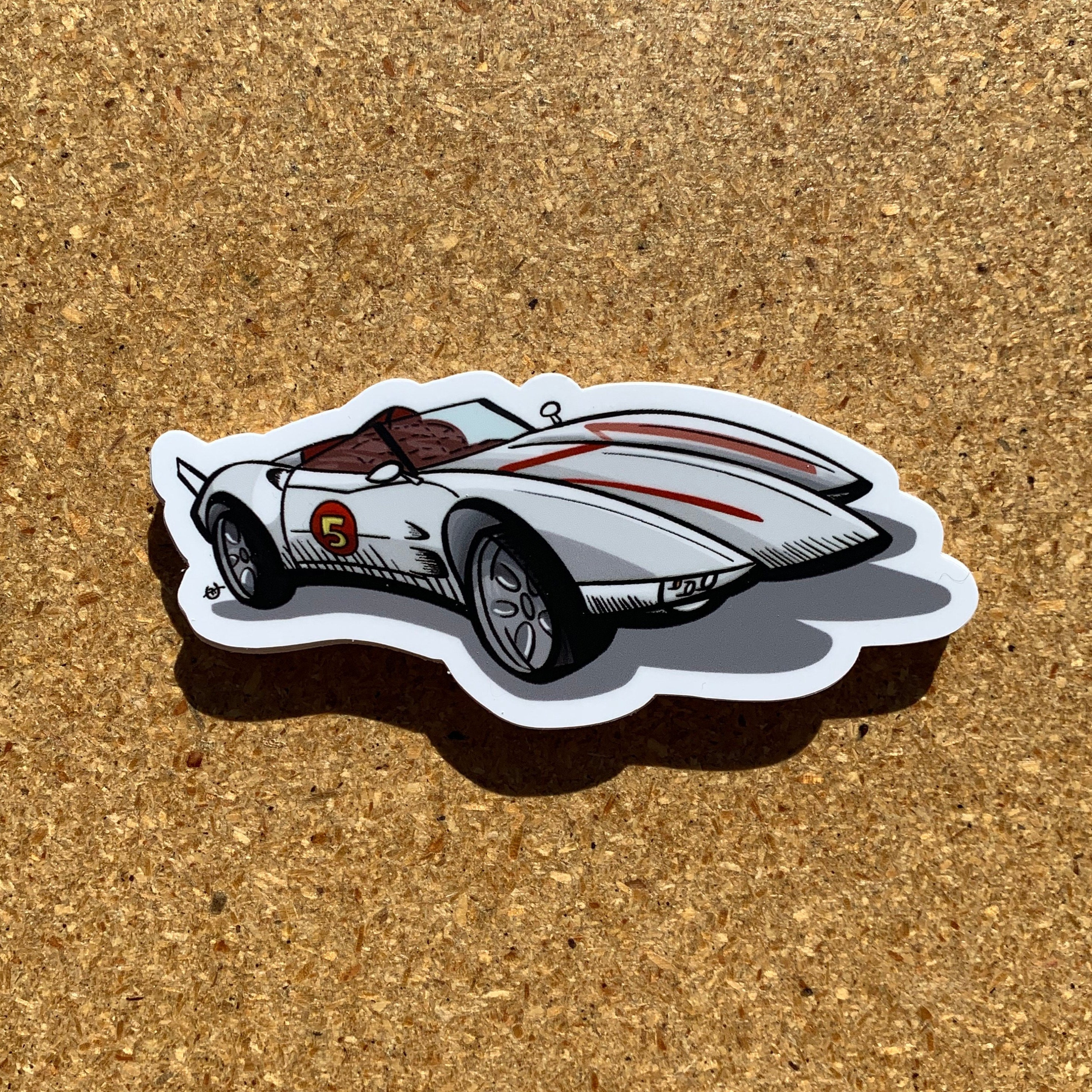 Speed Racer Mach 5 Watercolor Art Print 