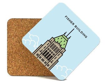 Fisher Building Coaster