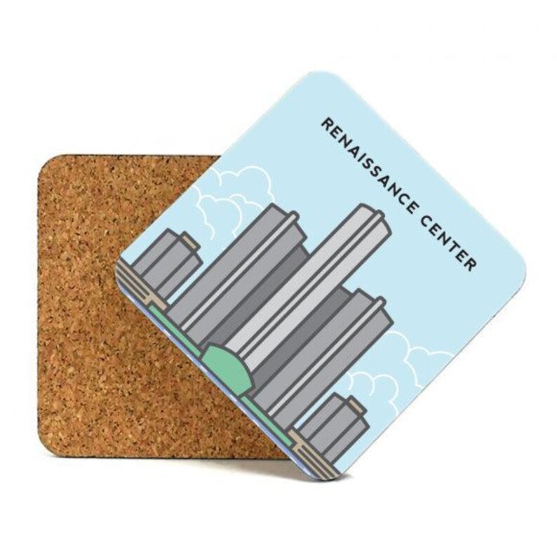 Renaissance Center Coaster - Etsy