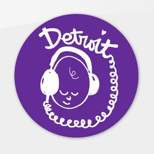 Detroit Headphone sticker image 2