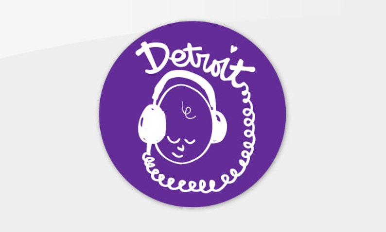 Detroit Headphone sticker image 2