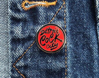 Detroit Cock City - Enamel Pin