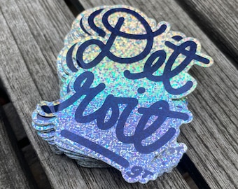 Glitter Detroit Signature sticker