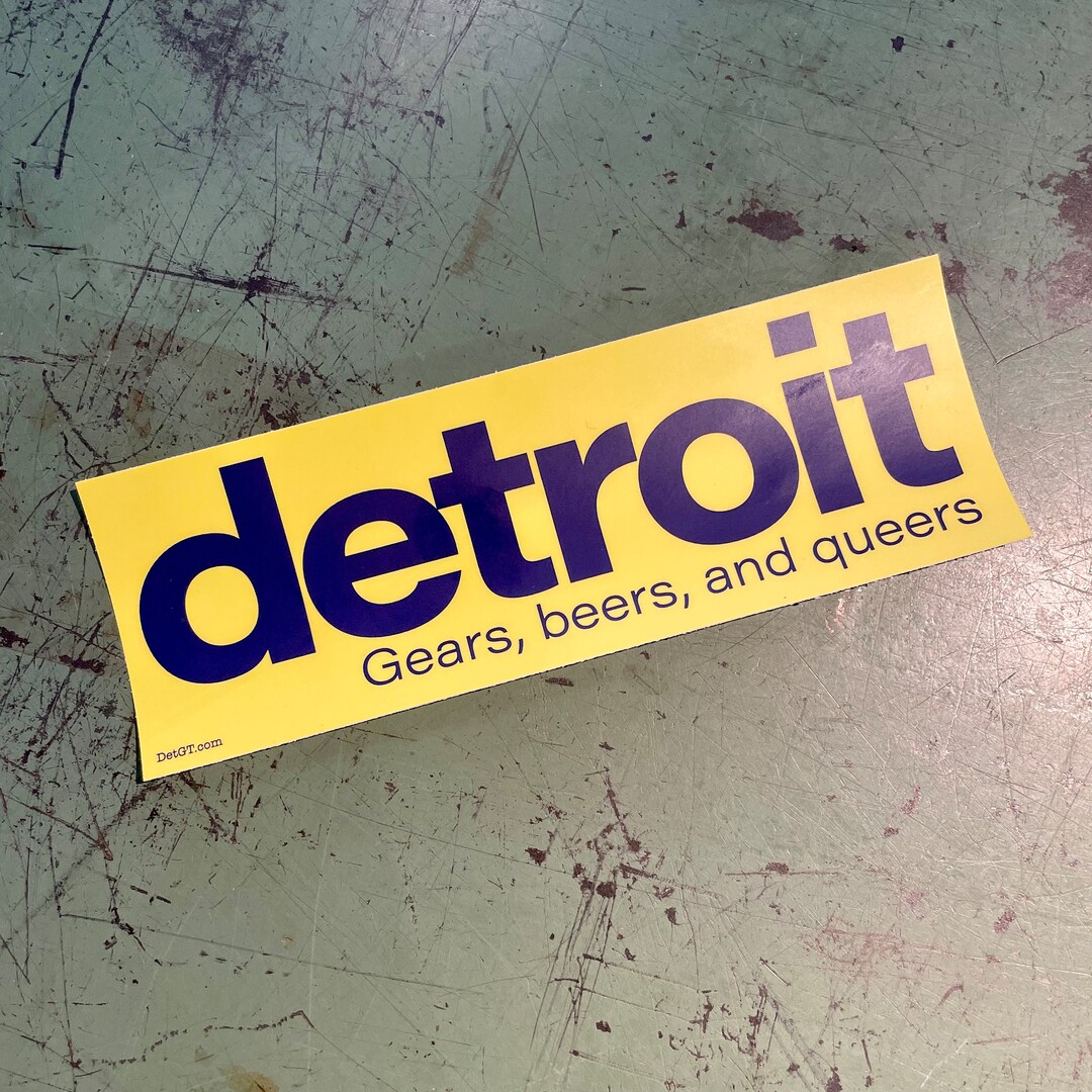Detroit. Gears, Beers, and Queers Sticker Etsy