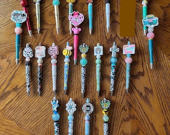 Beaded Pens with Pattern or Acrylic
