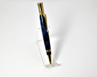 Graduation Gift, Executive Pen Sapphire Buckeye Burl 24kt Gold