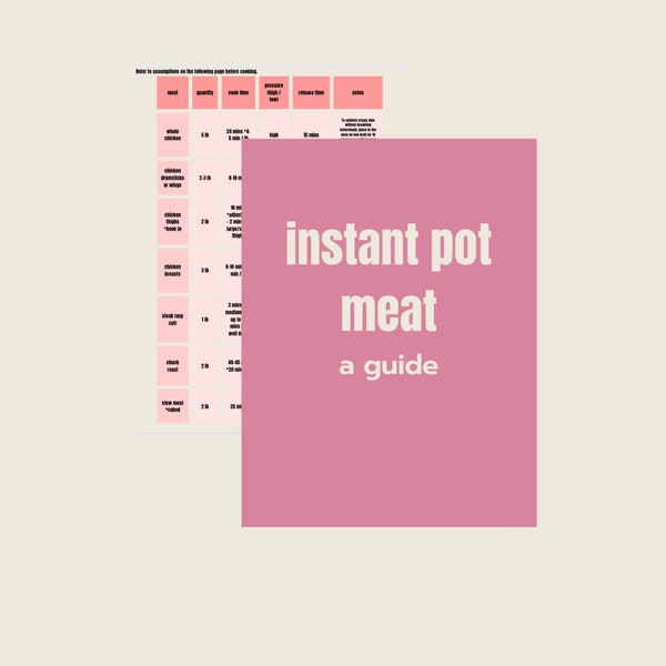 Instant Pot Meat Cooking Guide