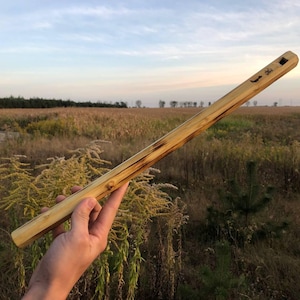 Polissian Tylynka / Handcrafted Overtone Flute / Traditional Ukrainian Wooden Wind Instrument / Koncovka Seljefløyte Telenka Fujara