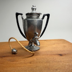 Antique Gerlach German Pot / White Metal Dollhouse Miniature Coffee Pot / Percolator