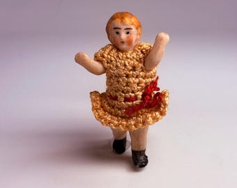 Tiny Antique All Bisque Hertwig - Carl Horn Doll