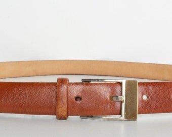 Vintage Brown Leather Belt XL