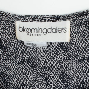 Vintage Bloomingdale's Silk Tank Top Printed Sleeveless Blouse S image 2