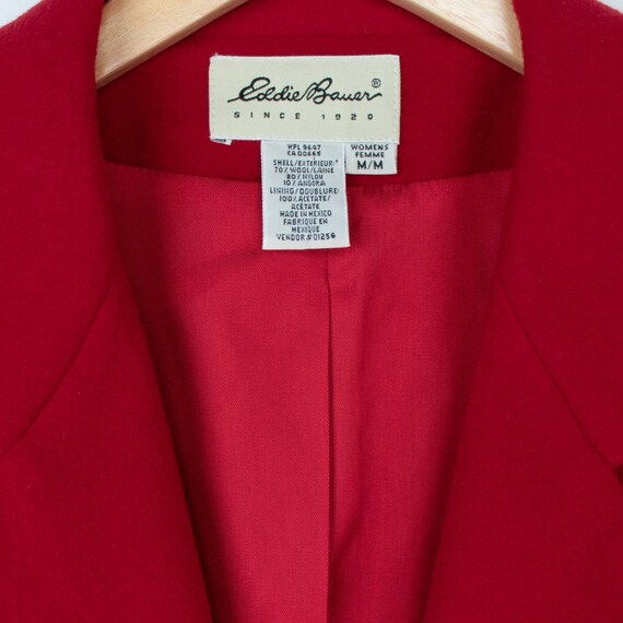 90s Red Wool / Angora Blazer M - image 3