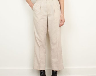 Vintage 70s / 80s Lightweight Pleated Neutral Pant