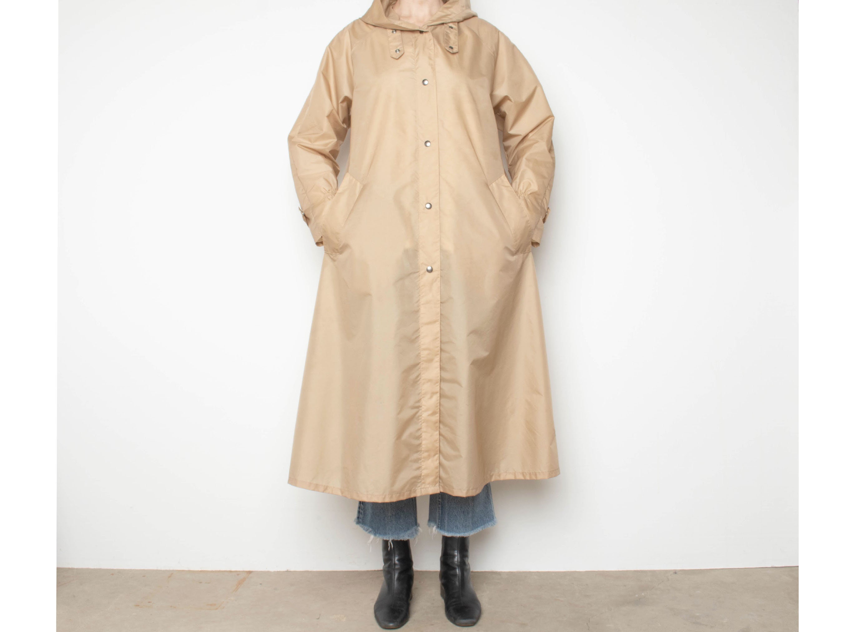 70s Nude A Line Raincoat - Etsy