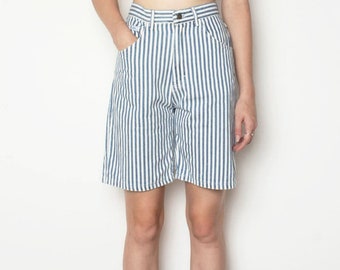 90s Lee Railroad Stripe Denim Shorts