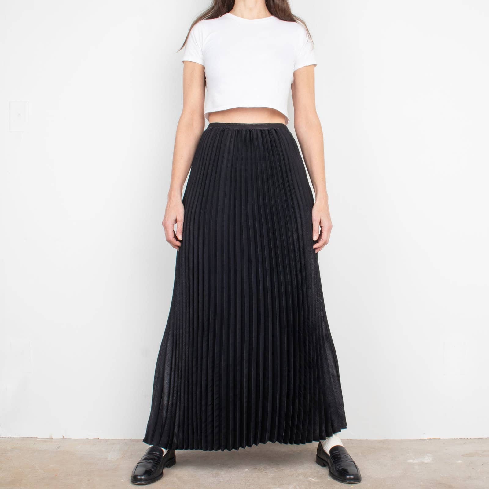 Pleated maxi skirt shop 90s