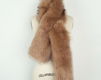 Vintage Plush Faux Fur Scarf