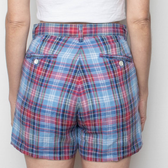 Plaid Linen Shorts - image 4