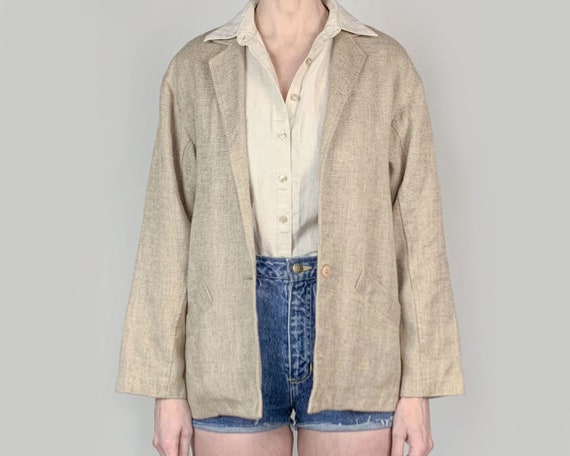 Vintage Natural Linen Jacket