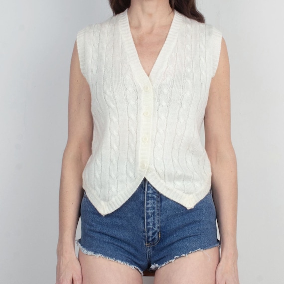 Vintage 1970s Knit Sweater Vest M / L