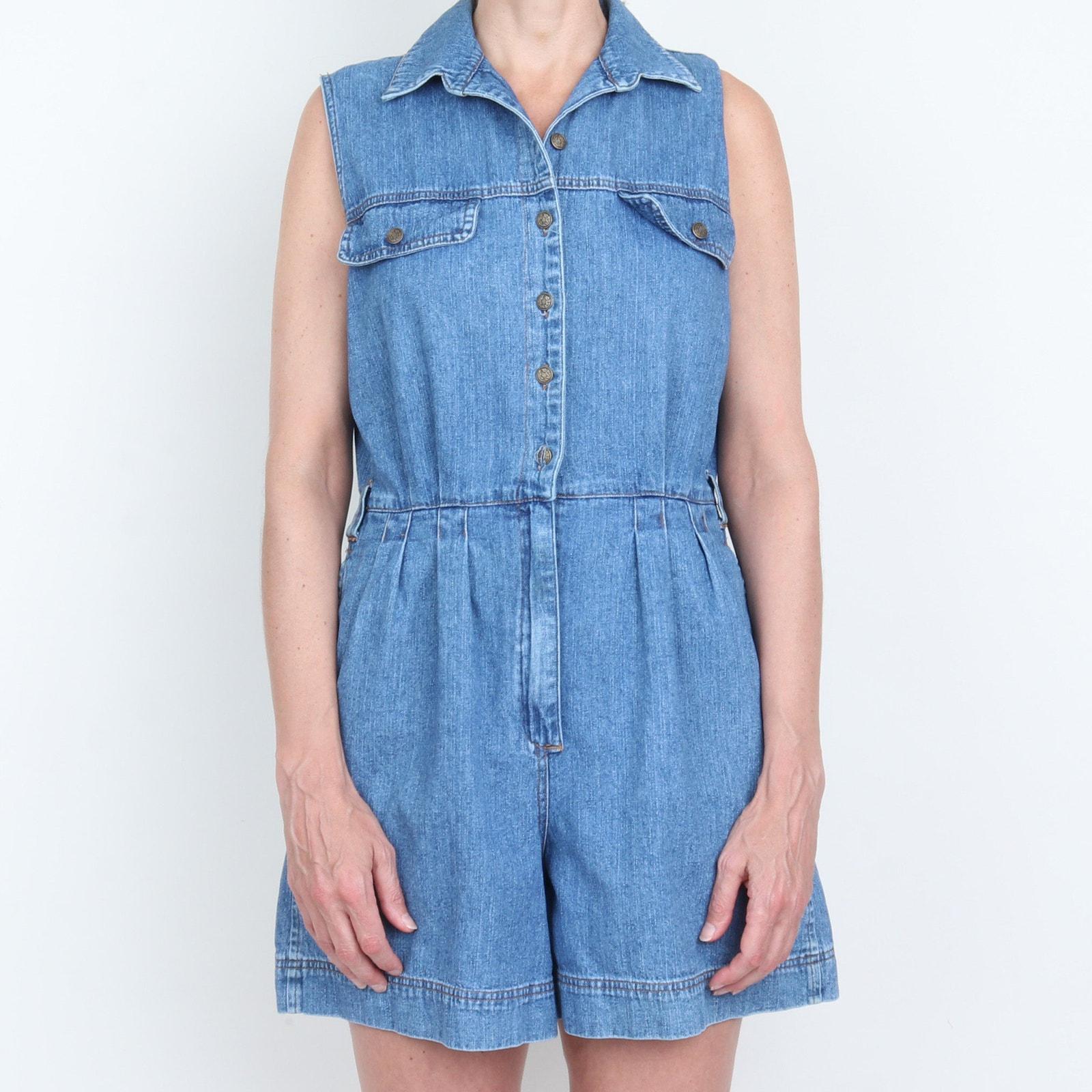 90s Jean Romper - Etsy