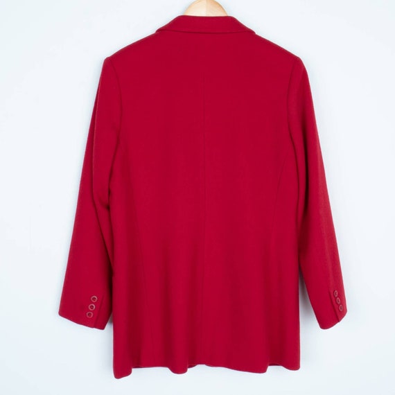 90s Red Wool / Angora Blazer M - image 7
