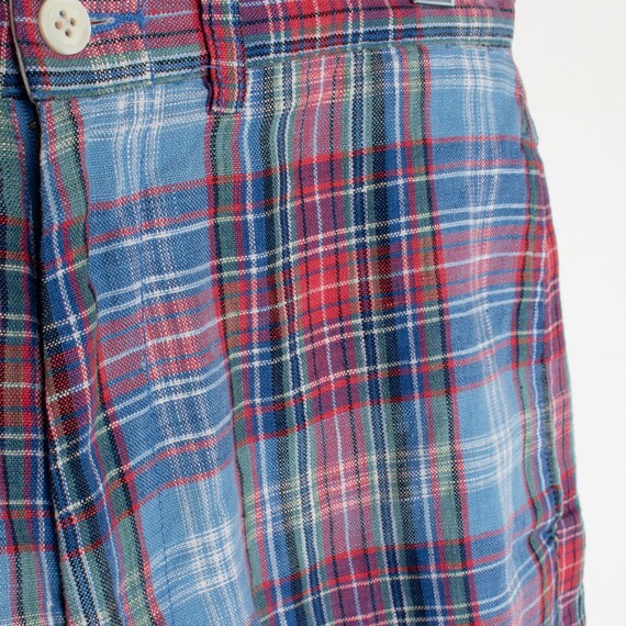 Plaid Linen Shorts - image 7