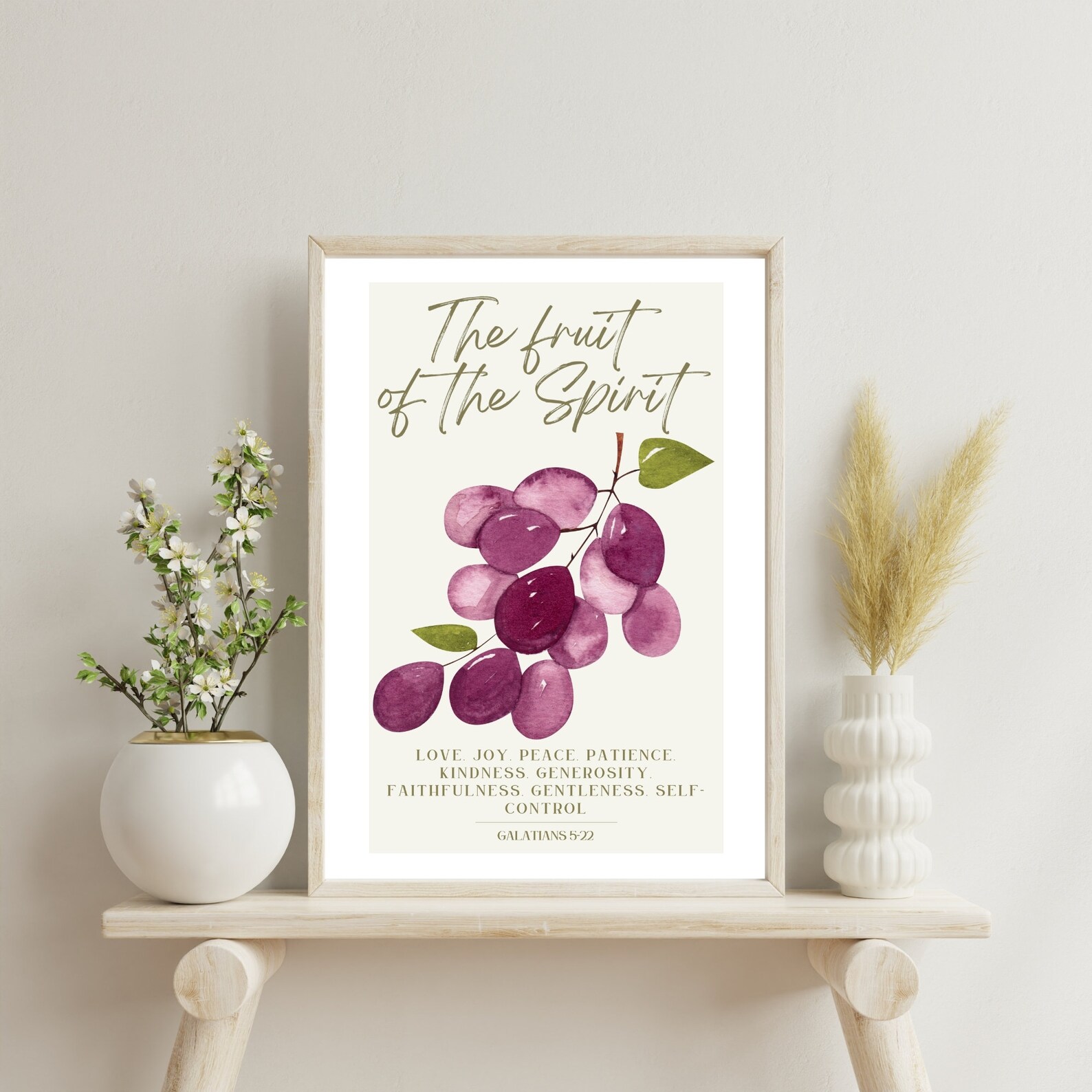 Fruit of the Sprit Art Print | Digital Download | Bible Verse Prints ...