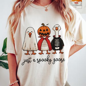 Just a Spooky Goose PNG, Funny Halloween Goose Png, Goose in Halloween Costumes Sublimation, Cute Horror Png, Spooky Goose Png