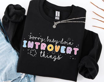 Introvert Things PNG Design: Funny Mental Health Sticker (Digital Download)