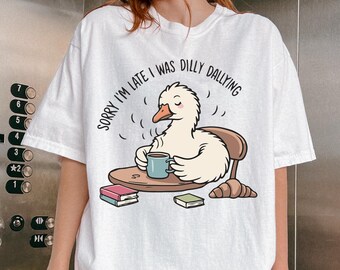 Funny Goose PNG: Sarcastic Dilly Dallying Design (Commercial Use, Digital Download