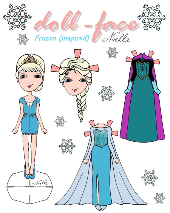 elsa paper doll