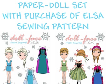 SALE Modest, Elsa Inspired Gown, PDF Printable Sewing
