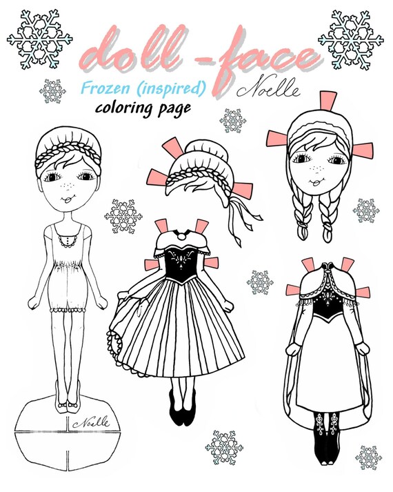 elsa paper doll