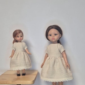 Vestido de muselina para muñeca Paola Reina Amigas 21 cm