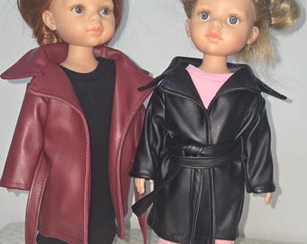 レザー風スプリングコート（合成皮革） - パオラ・レイナ・アミガス 32cmドール用トレンチコート
