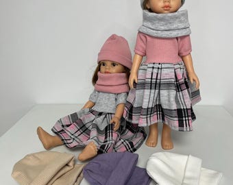 パオラ・レイナ・アミーガス32cm人形用帽子とスヌード