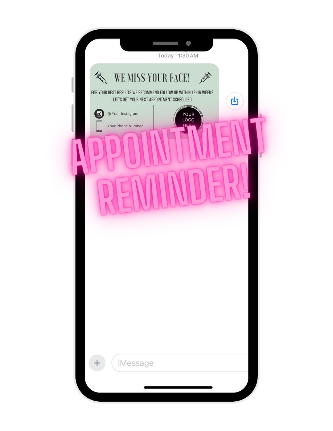 Nurse Injector Med Spa Follow up Reminder Template - Etsy