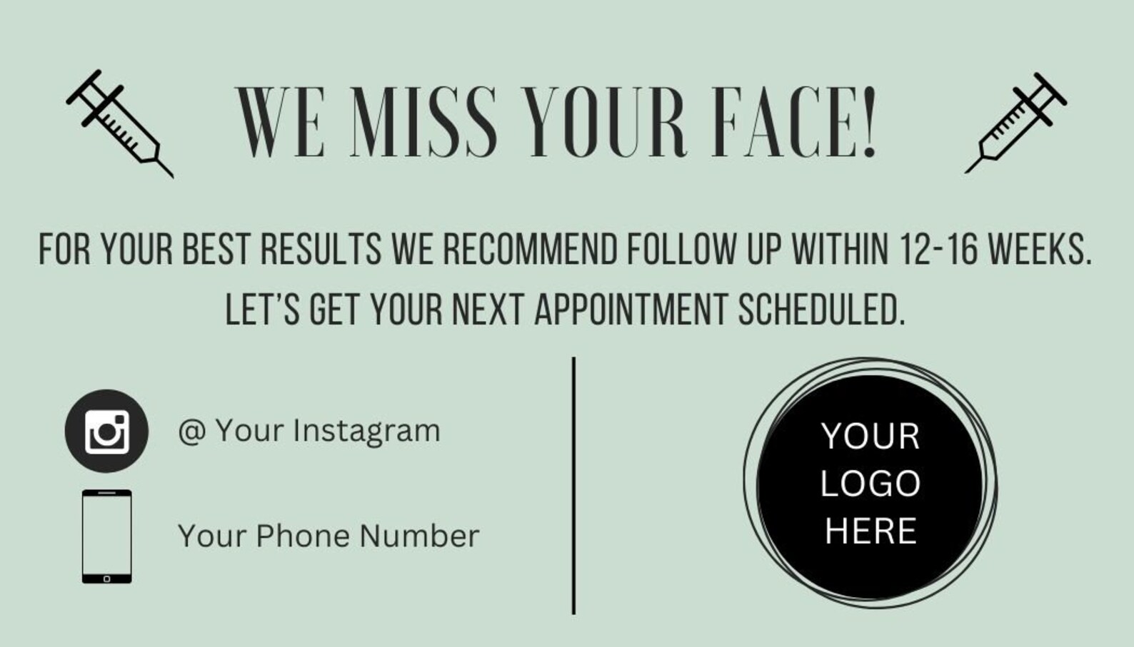 Nurse Injector Med Spa Follow up Reminder Template - Etsy