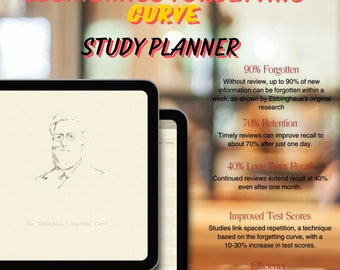 Boost Memory with Ebbinghaus Forgetting Curve Digital Planner | Study Smarter